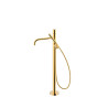 Mitigeur sur pied pour baignoire et douche1 colonne verticale Or 24K - TRES 26247006OR 