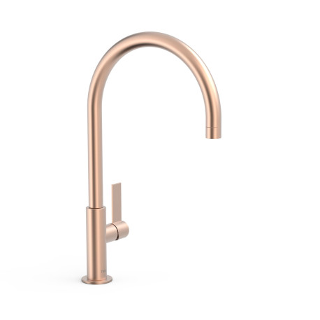 Mitigeur XXL avec manette latérale pour lavabo Or Rose Mat 24K - TRES 21190601OPM 