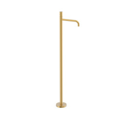 Mitigeur sur pied pour lavabo1 colonne verticale d’alimentation Or Mat 24K - TRES 26285306OM 