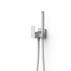 Mitigeur encastré avec douche pour WC Option pour murs en pladur Blanc mat - TRES 00612302BM 