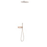 Kit robinet thermostatique encastré à 2 voies B-system pour douche Or Rose 24K - TRES 30735206OP 