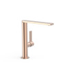 Mitigeur haut avec manette latérale pour lavabo Or Rose Mat 24K - TRES 21130501OPM 