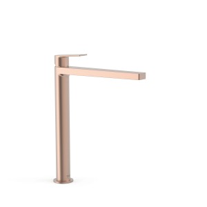 Mitigeur XXL pour lavaboFlexibles d’alimentation G3/8. Or Rose Mat 24K - TRES 21180301OPM 