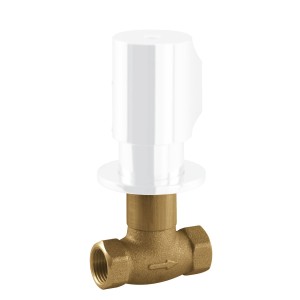 Robinet d’arrêt encastréRaccord fileté femelle : 1/2". Blanc mat - TRES 06115501BM 