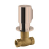 Robinet d’arrêt encastréRaccord fileté femelle : 1/2". Or Rose 24K - TRES 06115501OP 