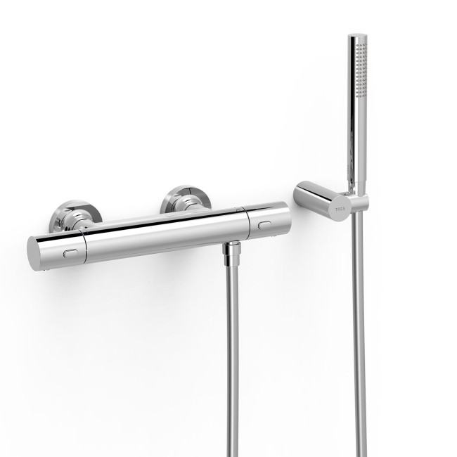 Robinet thermostatique mural Over-wall pour doucheDouchette Chrome - TRES 19016429 