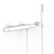 Robinet thermostatique mural Over-wall pour doucheDouchette Blanc mat - TRES 19016429BM