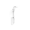 Ensemble de douche adaptable à tout type de robinet Blanc mat - TRES 19063504BM