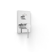 Pièce apparente pour boîtier encastré Rapid-box 2 voies Chrome - TRES 06228110 