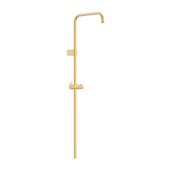 Barre de douche longue adaptable au robinet thermostatique mural Or Mat 24K - TRES 03463501OM 