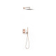 Kit robinet thermostatique encastré Therm-box à 2 voies pour douche Or Rose 24K - TRES 21125004OP