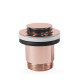 Bonde de vidage clic-clac Simple-Rapid pour lavabo Or Rose 24K - TRES 24284002OP