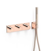 Robinet thermostatique encastré à 3 voies B-system Or Rose 24K - TRES 30735301OP 