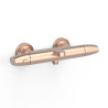Robinet thermostatique mural pour baignoire et doucheSans accessoires Or Rose Mat 24K - TRES 19017403OPM