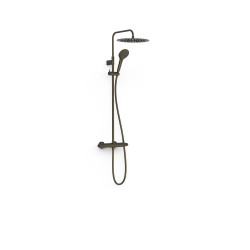 Ensemble de robinet thermostatique mural à 2 voies pour douche Noir bronze - TRES 19038705KMB 