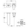 Façade mitigeur lavabo encastré 2 trous Métal Brossé Foil - CRISTINA ONDYNA FL25777