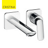 Façade mitigeur lavabo large encastré 2 trous Chromé Foil - CRISTINA ONDYNA FL25951