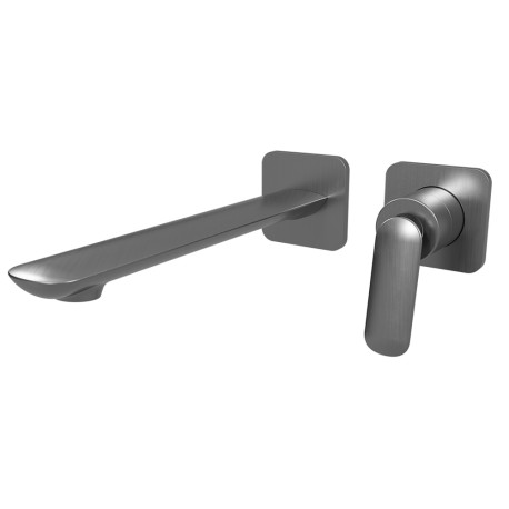 Façade mitigeur lavabo large encastré 2 trous Métal Brossé Foil - CRISTINA ONDYNA FL25977