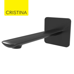 Bec de remplissage de baignoire Chromé Noir Brossé Foil - CRISTINA ONDYNA FL48475