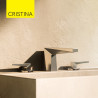 Mélangeur lavabo 3 trous Chromé Fractal - CRISTINA ONDYNA FT20551