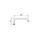 Bec tube 30 cm. R3/4" Chrome - TRES 9134319