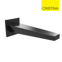 Bec de remplissage de baignoire Chromé Noir Brossé Fractal - CRISTINA ONDYNA FT48475