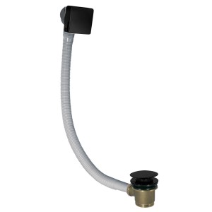 Bonde de vidage carrée clic-clac avec système de remplissage  Noir mat - TRES 03453440NM