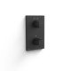 Pièce apparente pour boîtier encastré Therm-box 2 voies Noir mat - TRES 21125001NM