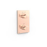 Pièce apparente pour boîtier encastré Therm-box 2 voies Or Rose 24K - TRES 21125001OP
