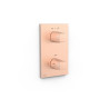 Pièce apparente pour boîtier encastré Therm-box 2 voies Or Rose Mat 24K - TRES 21125001OPM