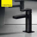 Mitigeur lavabo vidage métal Chromé Noir Brossé Omega - CRISTINA ONDYNA OG22175