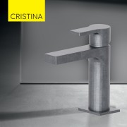 Mitigeur lavabo vidage métal Métal Brossé Omega - CRISTINA ONDYNA OG22177