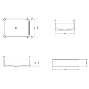 Vasque Ceramique Cosa Medium Blackmat - CRISTINA ONDYNA COSA604513