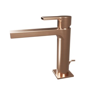 Mitigeur lavabo medium Or Rose Brossé Omega - CRISTINA ONDYNA OG22334P