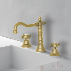 LAVABO CHAMBORD 3 TROUS BEC POTENCE VIEUX BRONZE +Vidage - CRISTINA ONDYNA CH11292 LAVABO CHAMBORD 3 TROUS BEC POTENCE VIEUX BRO