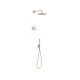 Kit robinet thermostatique électronique encastré à 2 voies Shower Technology Or Rose Mat 24K - TRES 09286558OPM