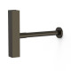 Siphon télescopique carré avec bouchon de visite et cache pour lavabo Noir bronze - TRES 10710342KMB