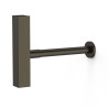 Siphon télescopique carré avec bouchon de visite et cache pour lavabo Noir bronze - TRES 10710342KMB