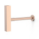 Siphon télescopique carré avec bouchon de visite et cache pour lavabo Or Rose Mat 24K - TRES 10710342OPM