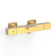 Robinet thermostatique mural pour baignoire et doucheSans accessoires Or Mat 24K - TRES 19017406OM