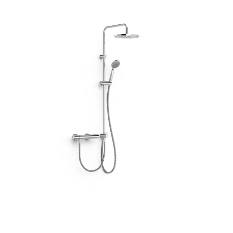 Ensemble de robinet thermostatique mural à 2 voies pour douche Chrome - TRES 19038501 