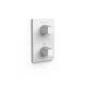 Pièce apparente pour boîtier encastré Therm-box 2 voies Blanc mat - TRES 21125001BM