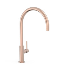 Mitigeur XXL avec manette latérale pour lavabo Or Rose Mat 24K - TRES 26290401OPM 