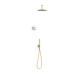 Kit robinet thermostatique électronique encastré à 2 voies Shower Technology Or Mat 24K - TRES 09286567OM