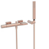 Mitigeur mural pour baignoire et doucheAvec sortie d’eau en cascade Or Rose Mat 24K - TRES 21117001OPM