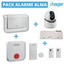 Pack Alarme ALMA RLP003F avec Sirene Exterieure, caméra WIFI et backup GSM - Hager - RLP003F
