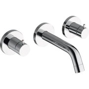 LAVABO MURAL TRIVERDE 3 TROUS ENCASTRE CHROME+ Vidage Up&Down - CRISTINA ONDYNA PI23251