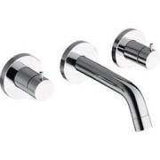 LAVABO MURAL TRIVERDE 3 TROUS ENCASTRE CHROME+ Vidage Up&Down - CRISTINA ONDYNA PI23251