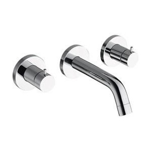 LAVABO MURAL TRIVERDE 3 TROUS ENCASTRE CHROME+ Vidage Up&Down - CRISTINA ONDYNA PI23251