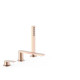 Mitigeur pour rebord de baignoire Inverseur intégré dans le bec de baignoire Or Rose Mat 24K - TRES 21116101OPM